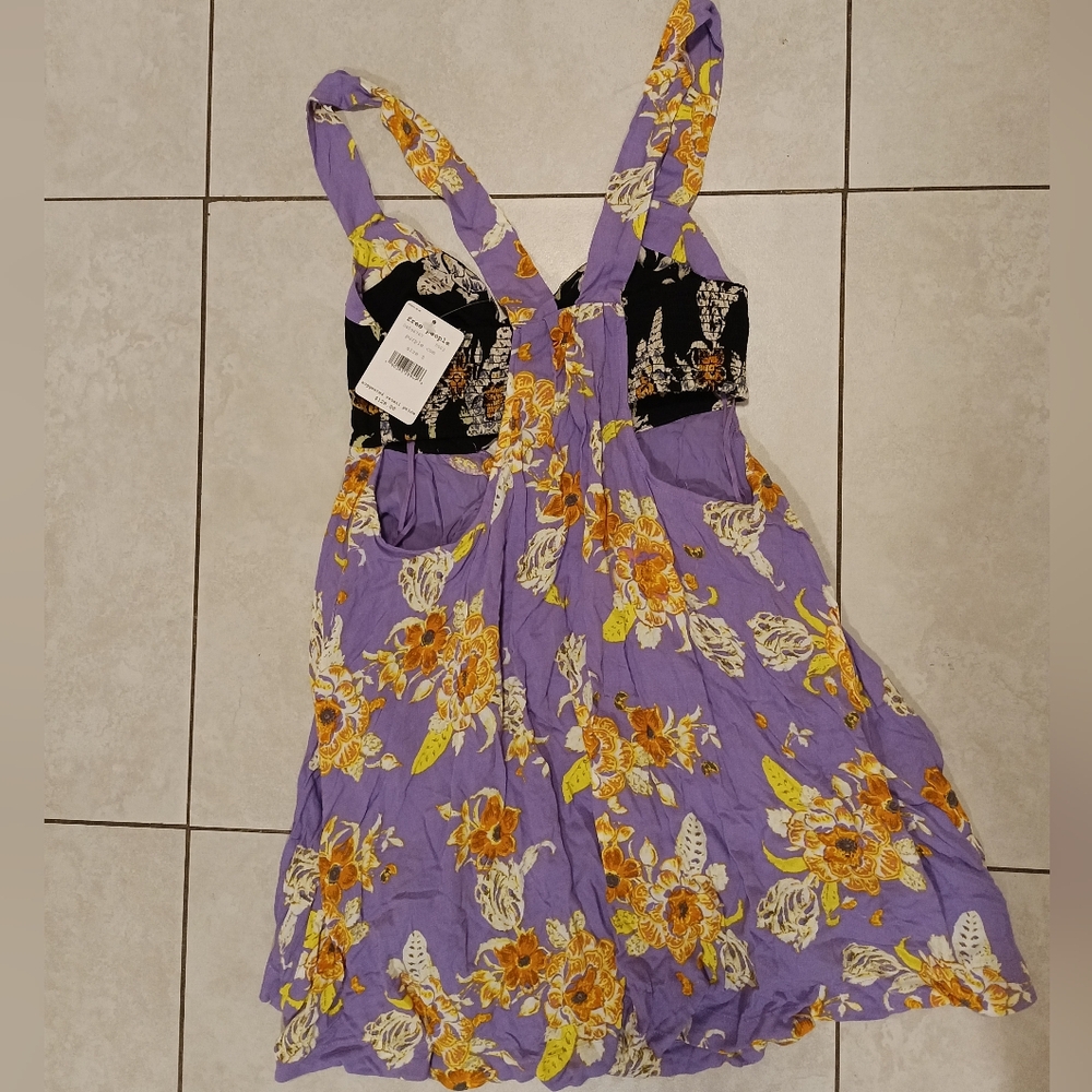 Free People Purple Multi Floral Dress